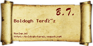 Boldogh Teréz névjegykártya