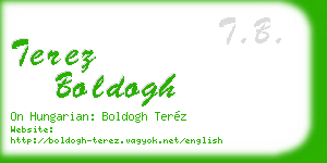 terez boldogh business card